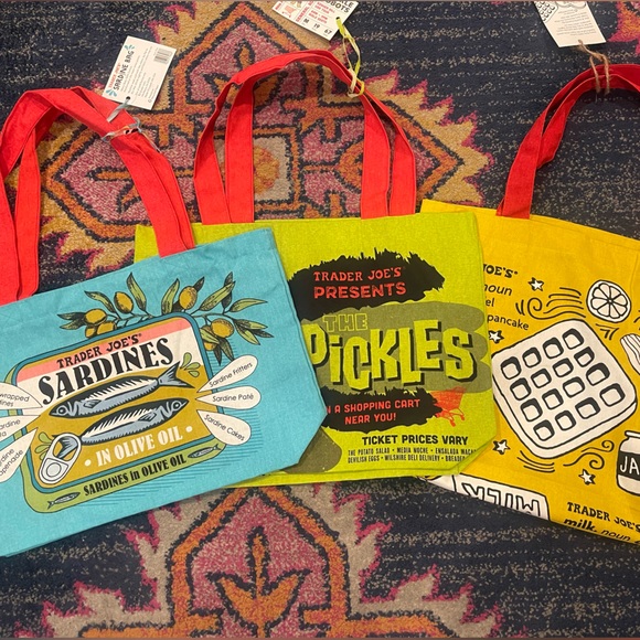 Trader Joe’s Bags Nwt Set Of 3 Trader Joes Tote Bags Poshmark